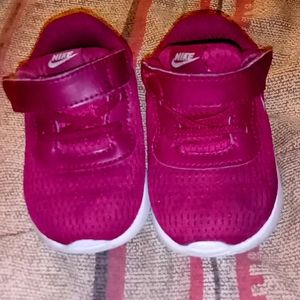 Burgundy and pink nike